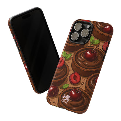 Cherry Chocolate Tart Phone Case – Dessert-Inspired Protective Case