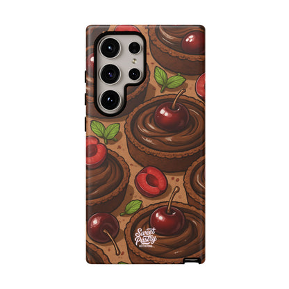 Cherry Chocolate Tart Phone Case – Dessert-Inspired Protective Case