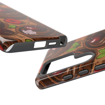 Cherry Chocolate Tart Phone Case – Dessert-Inspired Protective Case