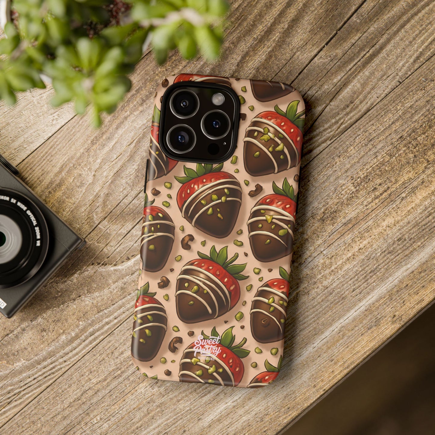 Chocolate Strawberries Phone Case – Dessert-Inspired Protective Case