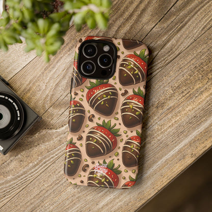 Chocolate Strawberries Phone Case – Dessert-Inspired Protective Case