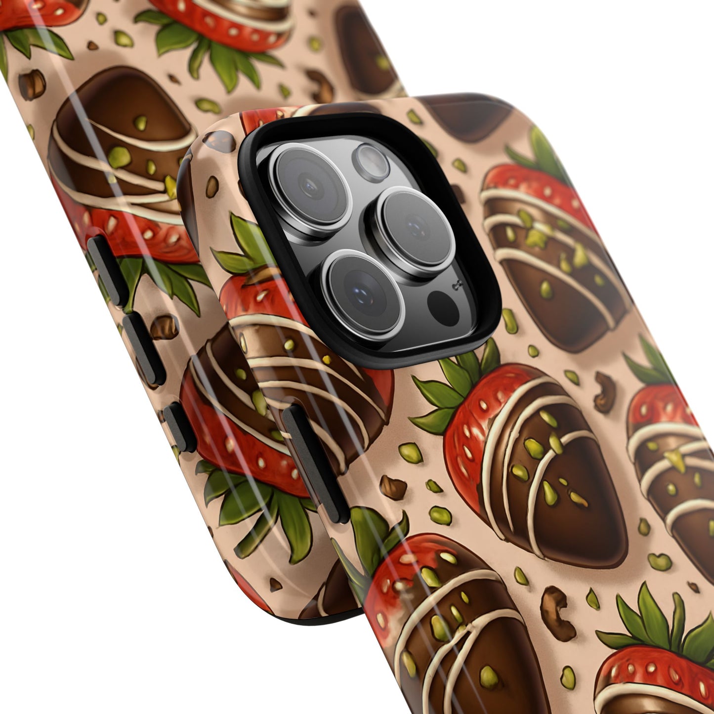 Chocolate Strawberries Phone Case – Dessert-Inspired Protective Case