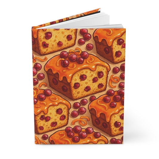 Cranberry Sweet Bread Notebook — Dessert-Inspired Hardcover Journal for Bakers | Sweet Pastry Notebooks