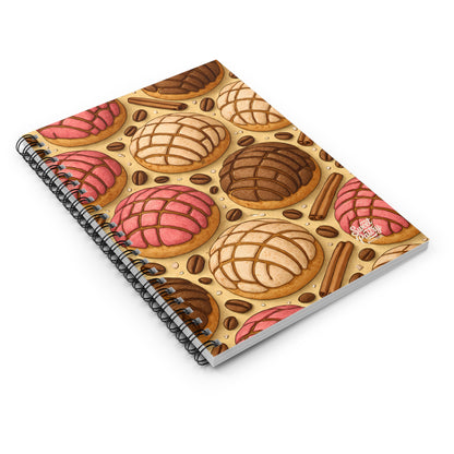 Mexican Conchas Spiral Notebook — Dessert-Inspired Spiral Notebook for Bakers | Sweet Pastry Notebooks