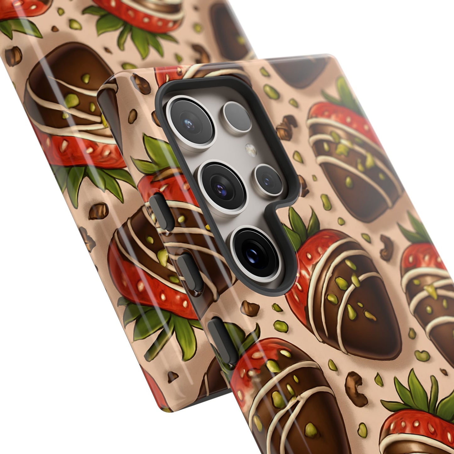 Chocolate Strawberries Phone Case – Dessert-Inspired Protective Case