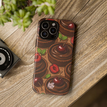 Cherry Chocolate Tart Phone Case – Dessert-Inspired Protective Case