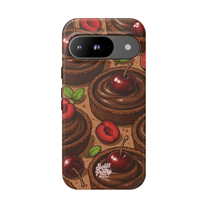 Cherry Chocolate Tart Phone Case – Dessert-Inspired Protective Case