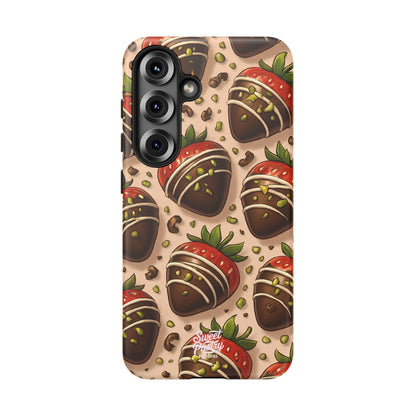Chocolate Strawberries Phone Case – Dessert-Inspired Protective Case