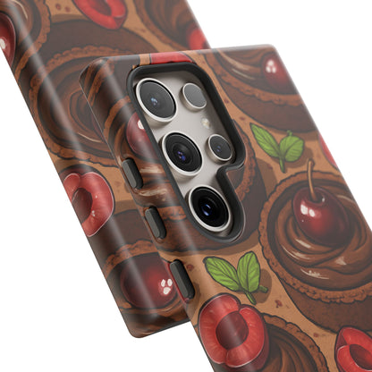 Cherry Chocolate Tart Phone Case – Dessert-Inspired Protective Case