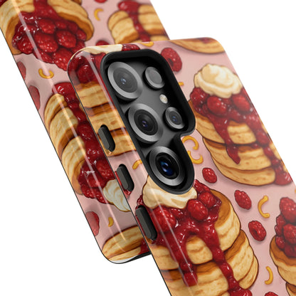 Raspberry Pancakes Phone Case – Dessert-Inspired Protective Case