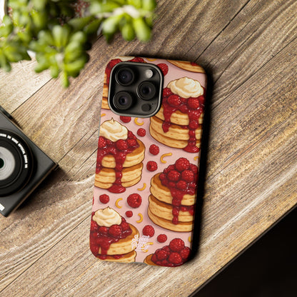 Raspberry Pancakes Phone Case – Dessert-Inspired Protective Case