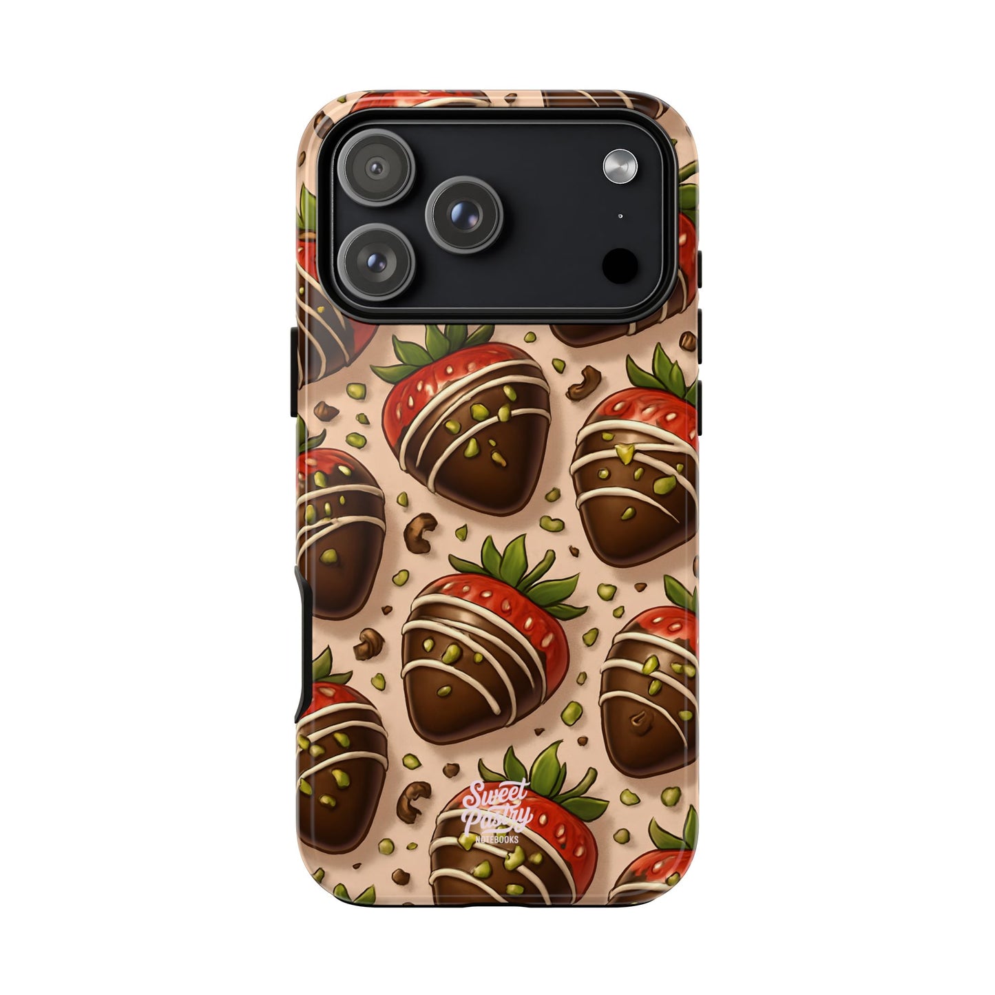 Chocolate Strawberries Phone Case – Dessert-Inspired Protective Case