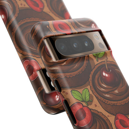 Cherry Chocolate Tart Phone Case – Dessert-Inspired Protective Case