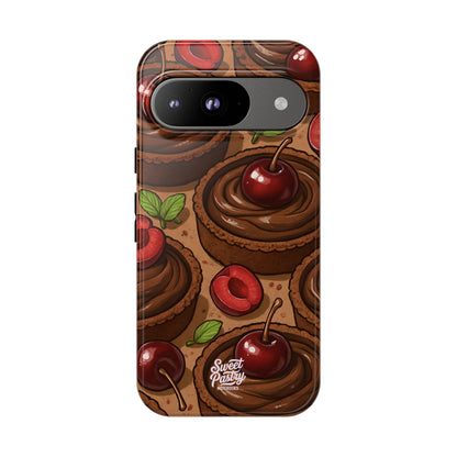 Cherry Chocolate Tart Phone Case – Dessert-Inspired Protective Case