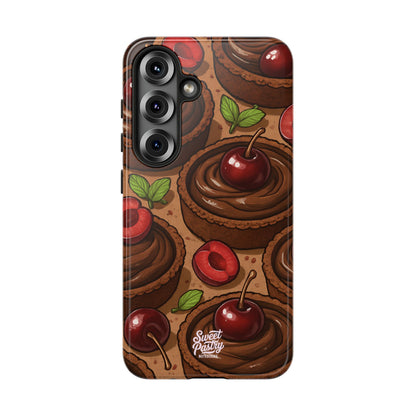 Cherry Chocolate Tart Phone Case – Dessert-Inspired Protective Case