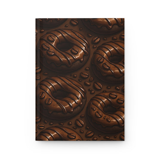 Chocolate Donuts Notebook — Dessert-Inspired Hardcover Journal for Bakers | Sweet Pastry Notebooks