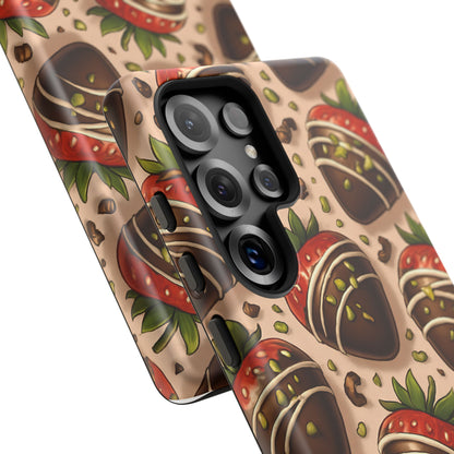 Chocolate Strawberries Phone Case – Dessert-Inspired Protective Case