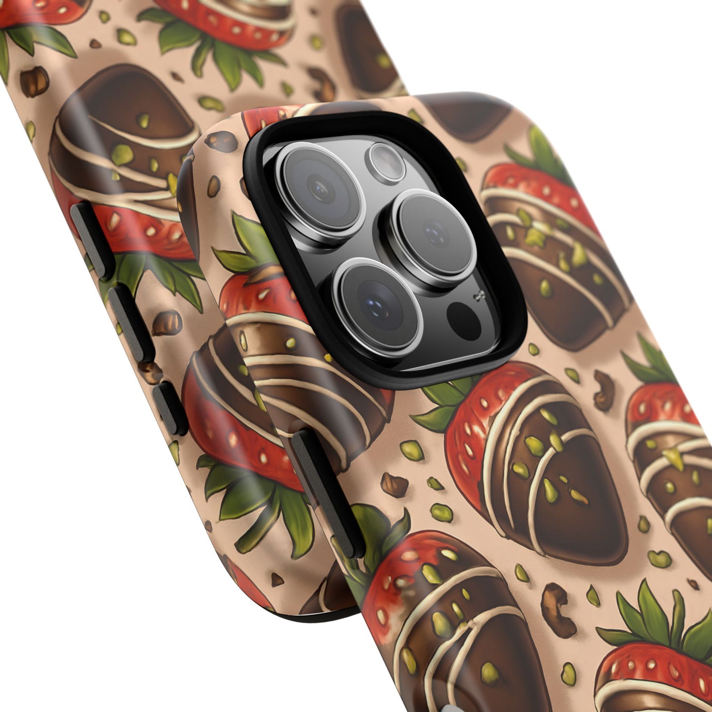 Chocolate Strawberries Phone Case – Dessert-Inspired Protective Case