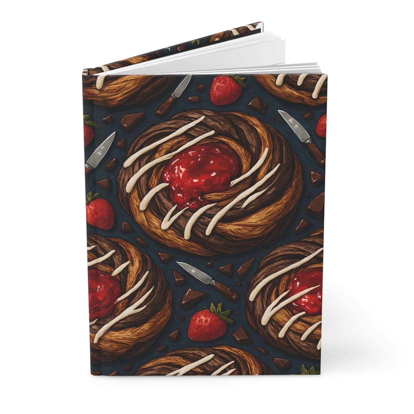 !LIMITED EDITION! Spooky Danish Notebook — Dessert-Inspired Hardcover Journal for Bakers | Sweet Pastry Notebooks
