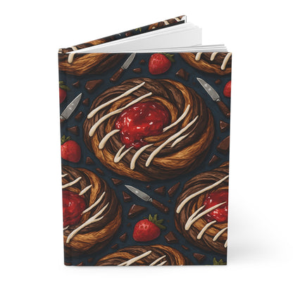 !LIMITED EDITION! Spooky Danish Notebook — Dessert-Inspired Hardcover Journal for Bakers | Sweet Pastry Notebooks