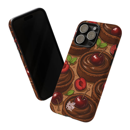 Cherry Chocolate Tart Phone Case – Dessert-Inspired Protective Case