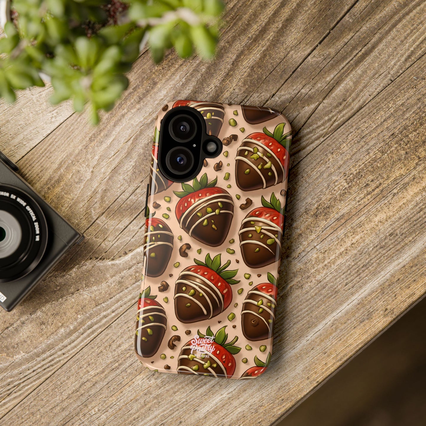 Chocolate Strawberries Phone Case – Dessert-Inspired Protective Case