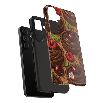 Cherry Chocolate Tart Phone Case – Dessert-Inspired Protective Case