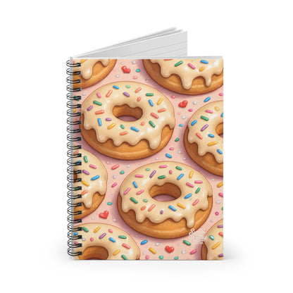 Icing and Sprinkles Donuts Spiral Notebook — Dessert-Inspired Spiral Notebook for Bakers | Sweet Pastry Notebooks