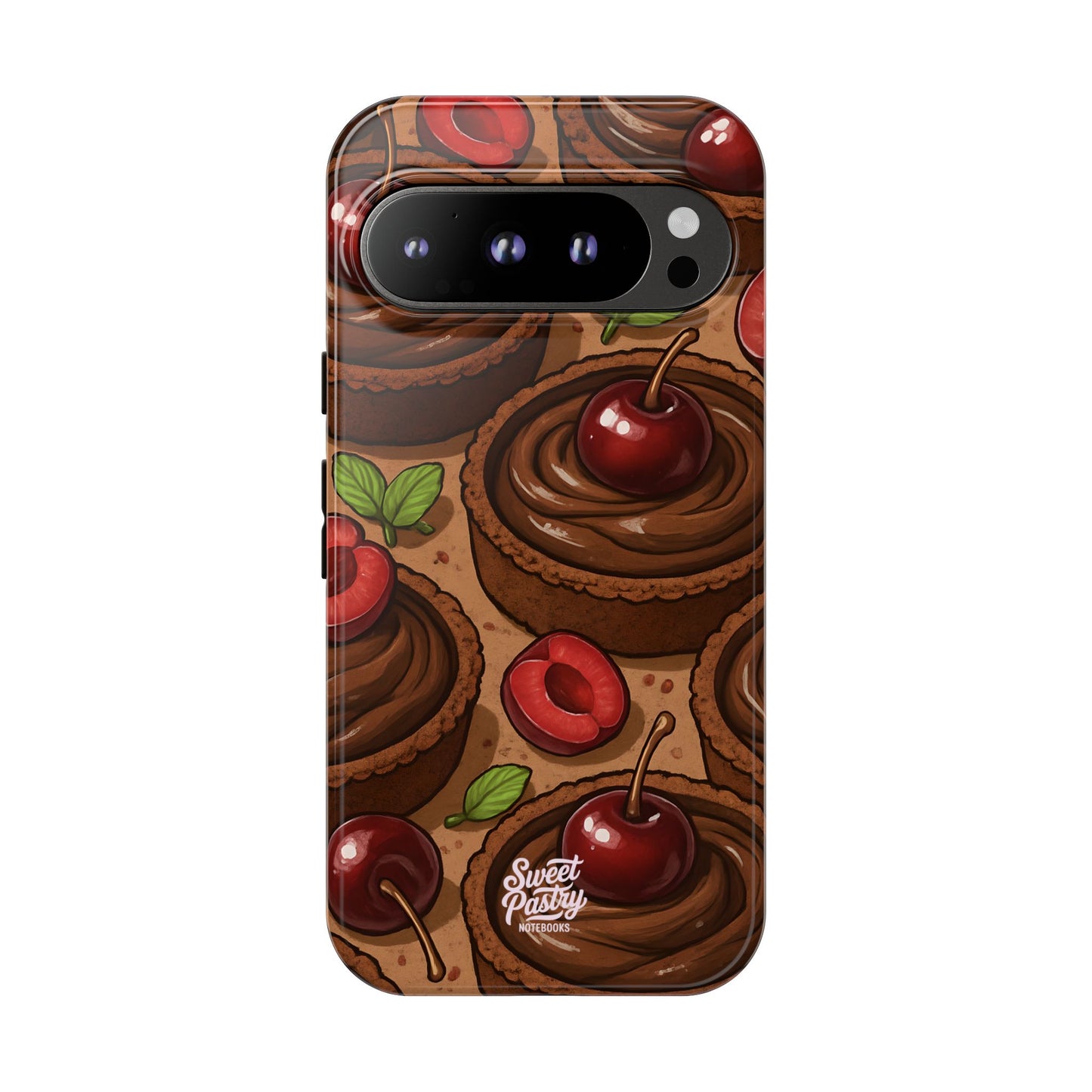 Cherry Chocolate Tart Phone Case – Dessert-Inspired Protective Case