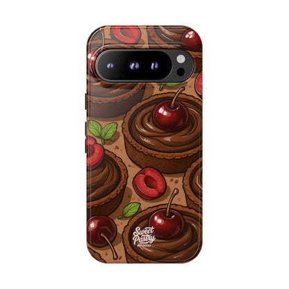 Cherry Chocolate Tart Phone Case – Dessert-Inspired Protective Case