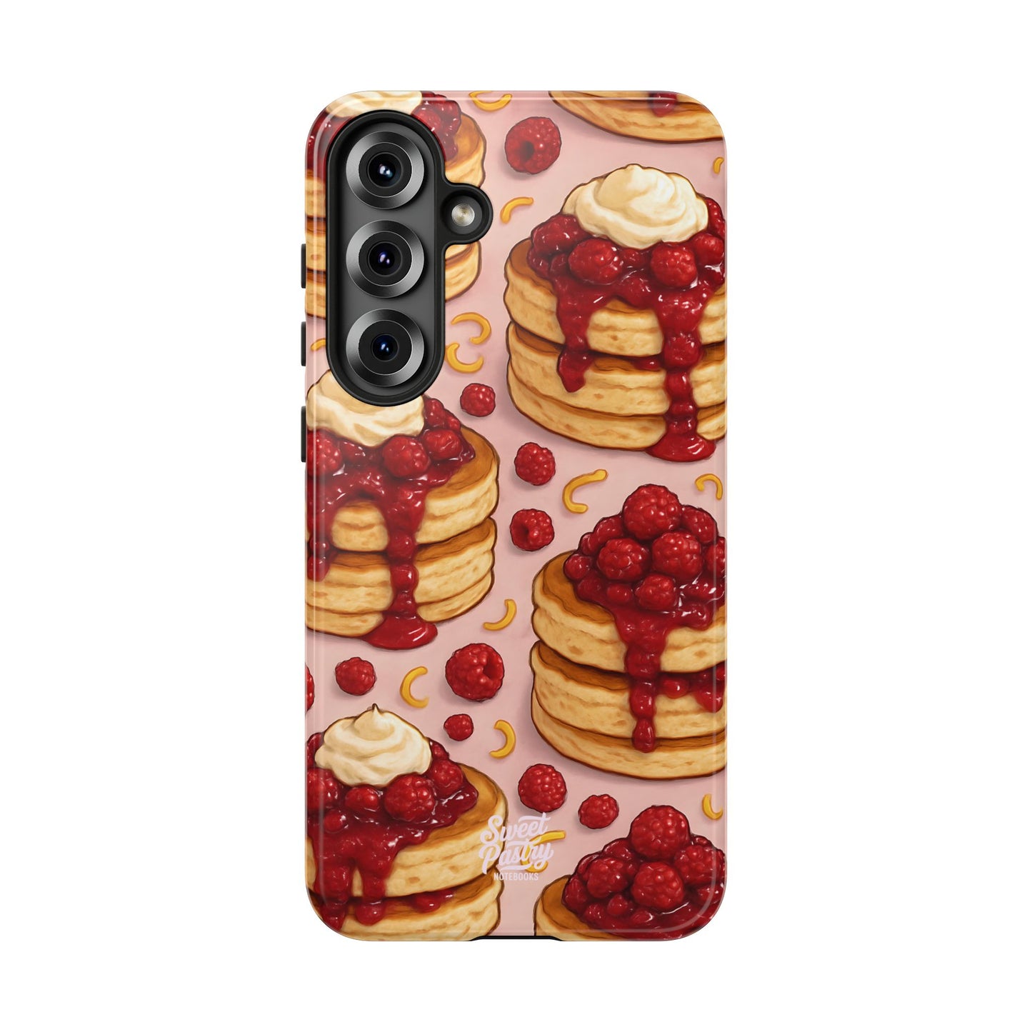 Raspberry Pancakes Phone Case – Dessert-Inspired Protective Case