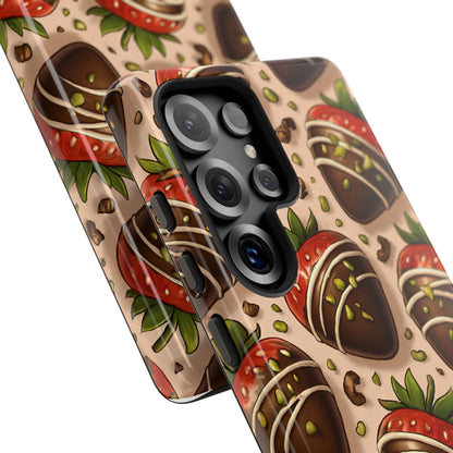 Chocolate Strawberries Phone Case – Dessert-Inspired Protective Case