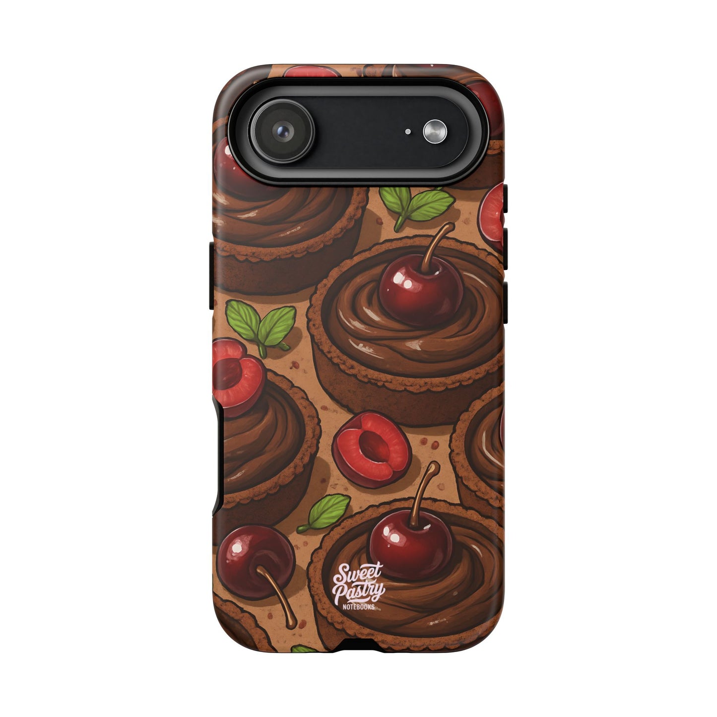 Cherry Chocolate Tart Phone Case – Dessert-Inspired Protective Case