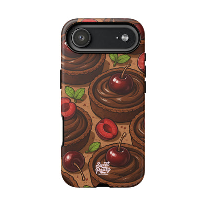 Cherry Chocolate Tart Phone Case – Dessert-Inspired Protective Case
