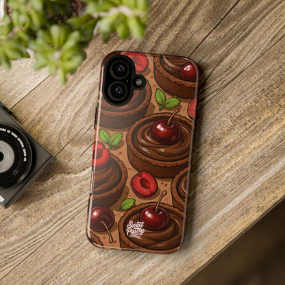 Cherry Chocolate Tart Phone Case – Dessert-Inspired Protective Case