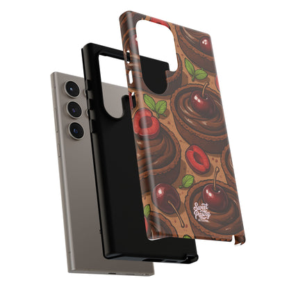 Cherry Chocolate Tart Phone Case – Dessert-Inspired Protective Case