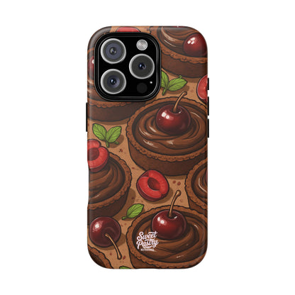 Cherry Chocolate Tart Phone Case – Dessert-Inspired Protective Case
