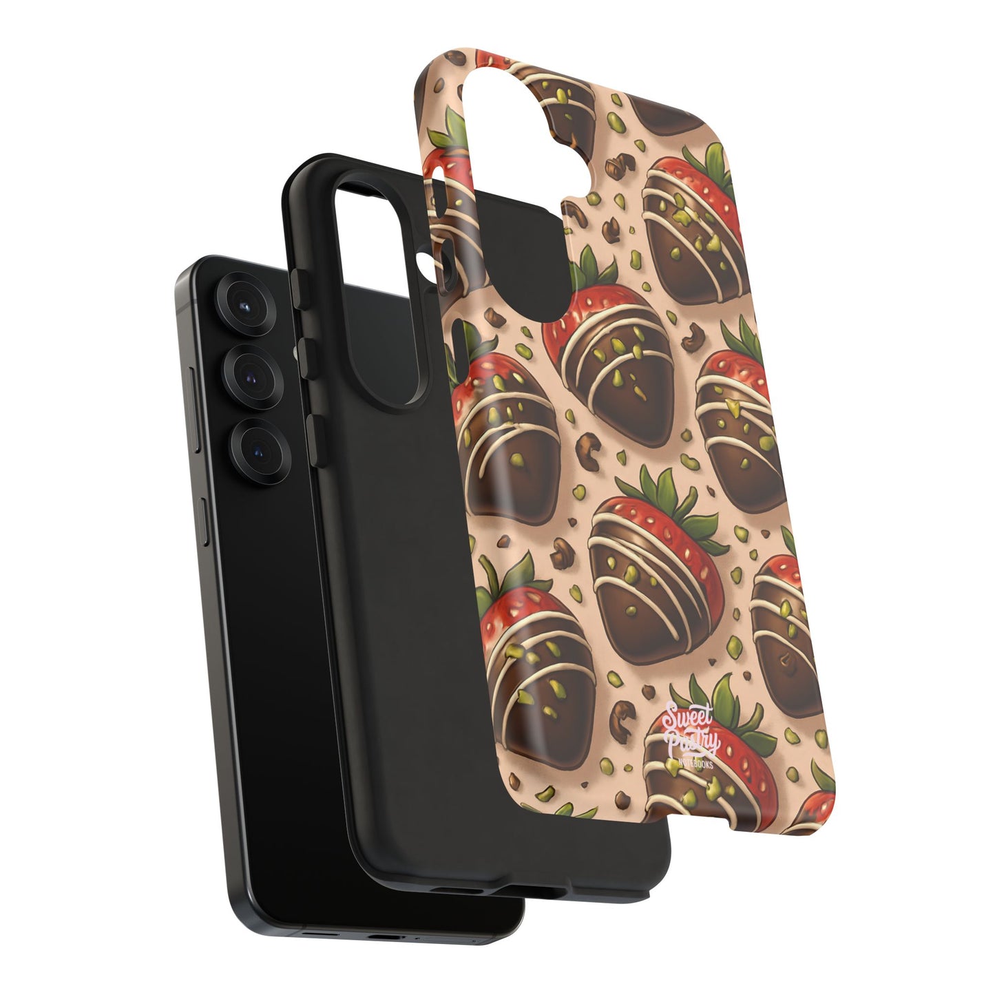 Chocolate Strawberries Phone Case – Dessert-Inspired Protective Case