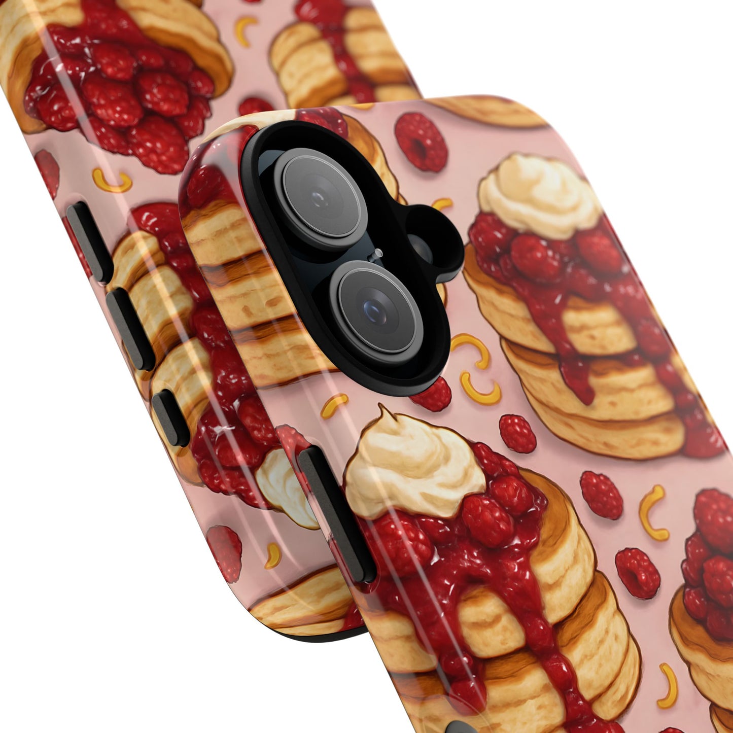 Raspberry Pancakes Phone Case – Dessert-Inspired Protective Case