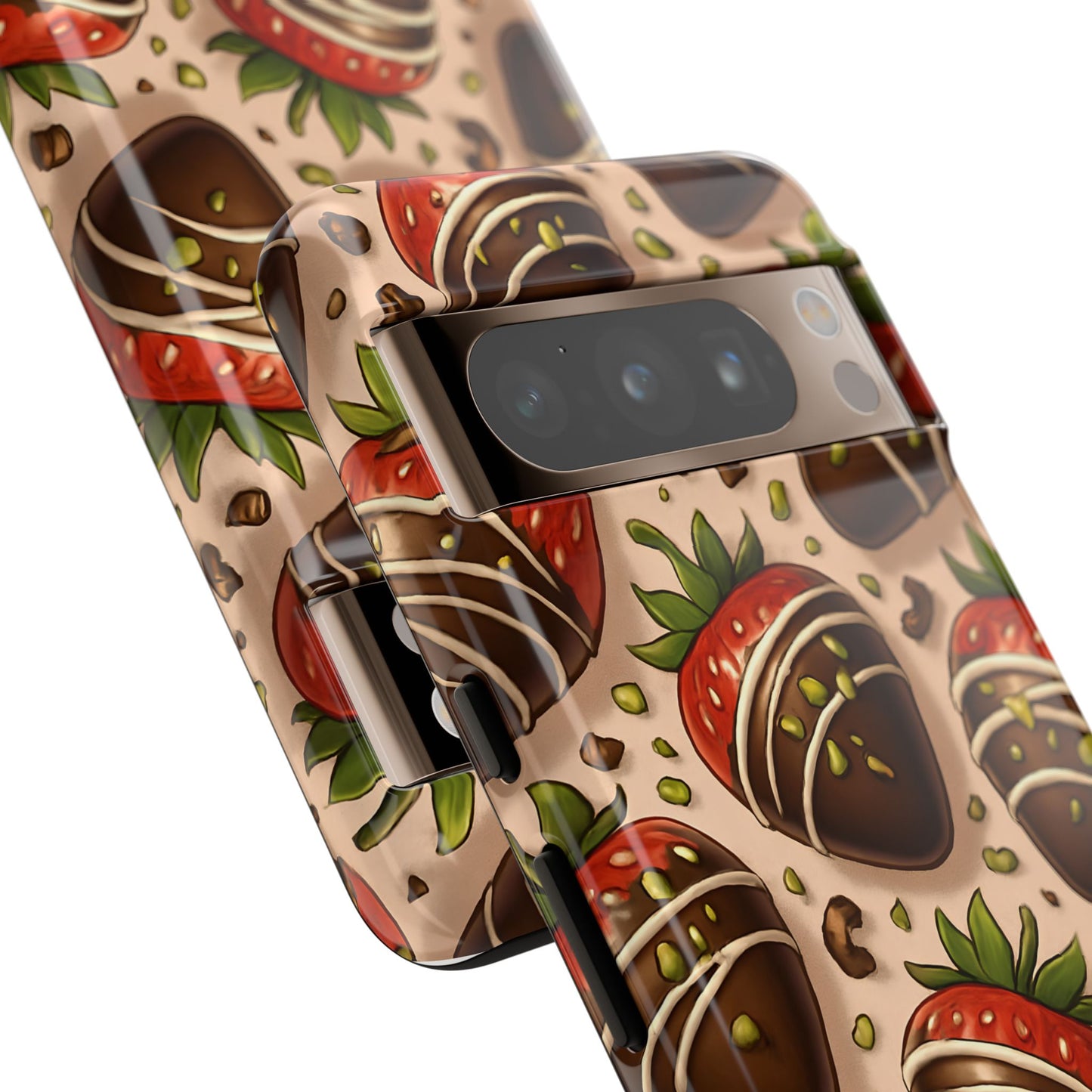 Chocolate Strawberries Phone Case – Dessert-Inspired Protective Case