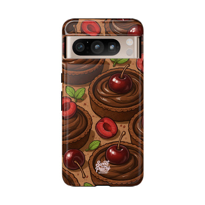 Cherry Chocolate Tart Phone Case – Dessert-Inspired Protective Case