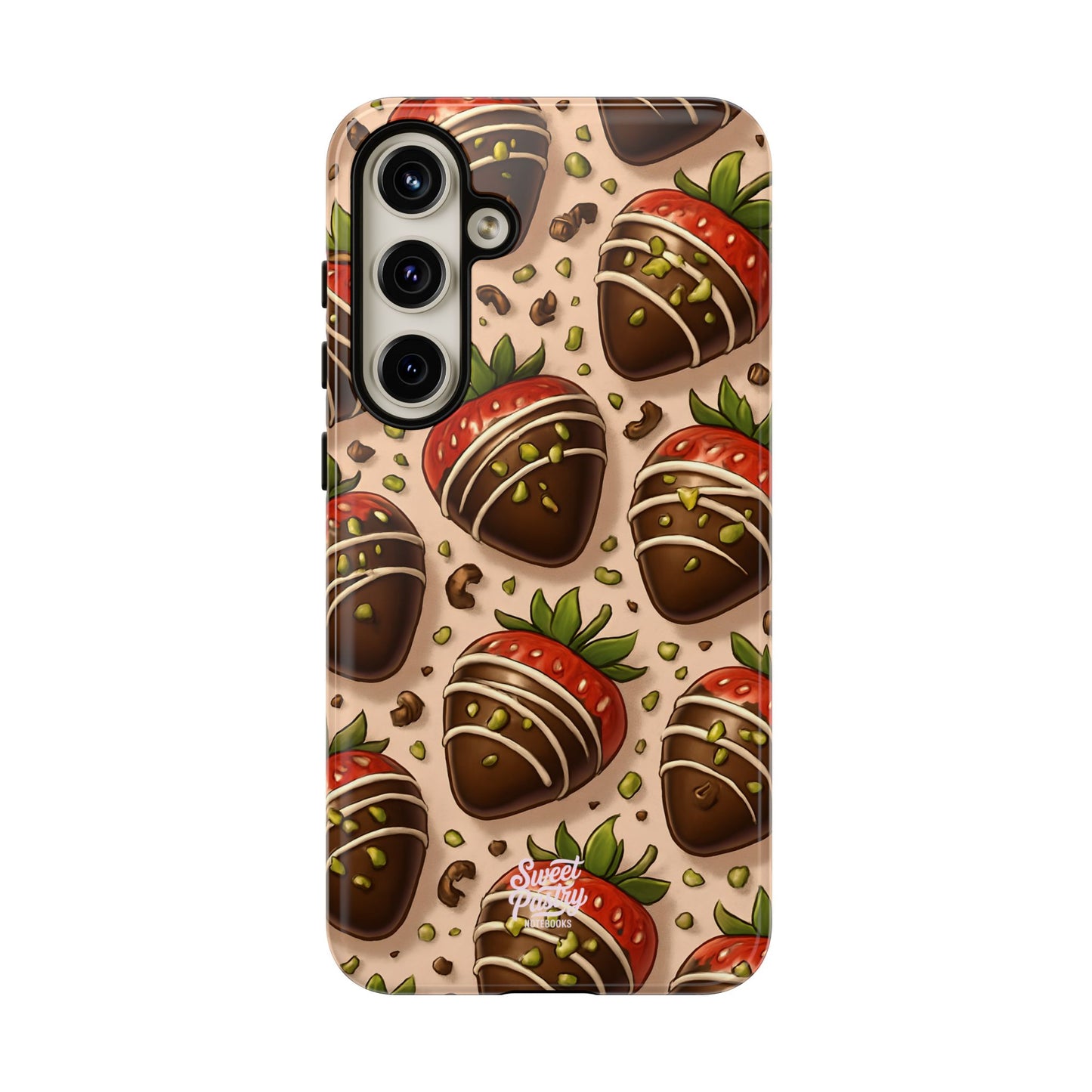 Chocolate Strawberries Phone Case – Dessert-Inspired Protective Case