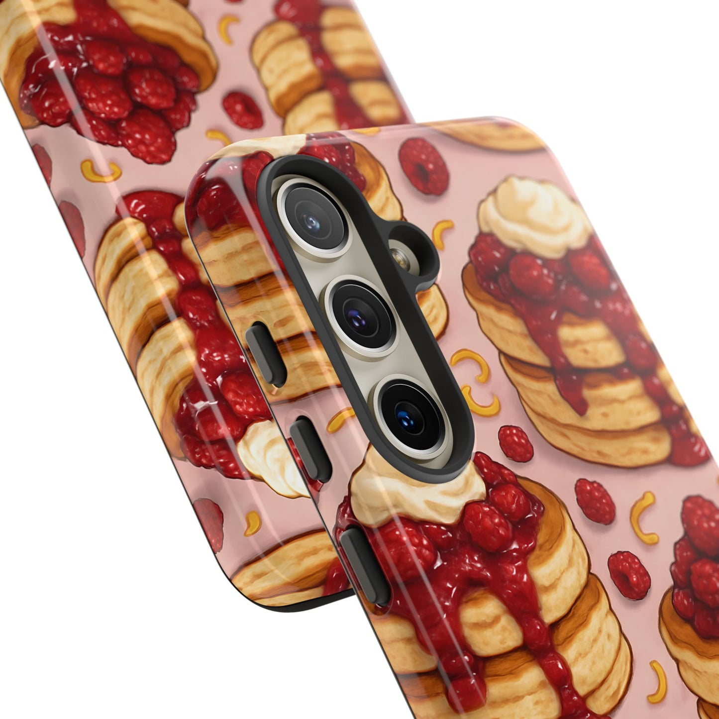 Raspberry Pancakes Phone Case – Dessert-Inspired Protective Case