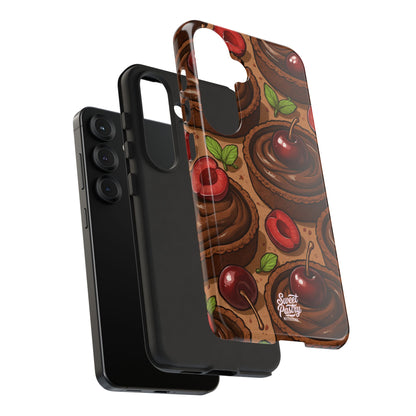 Cherry Chocolate Tart Phone Case – Dessert-Inspired Protective Case