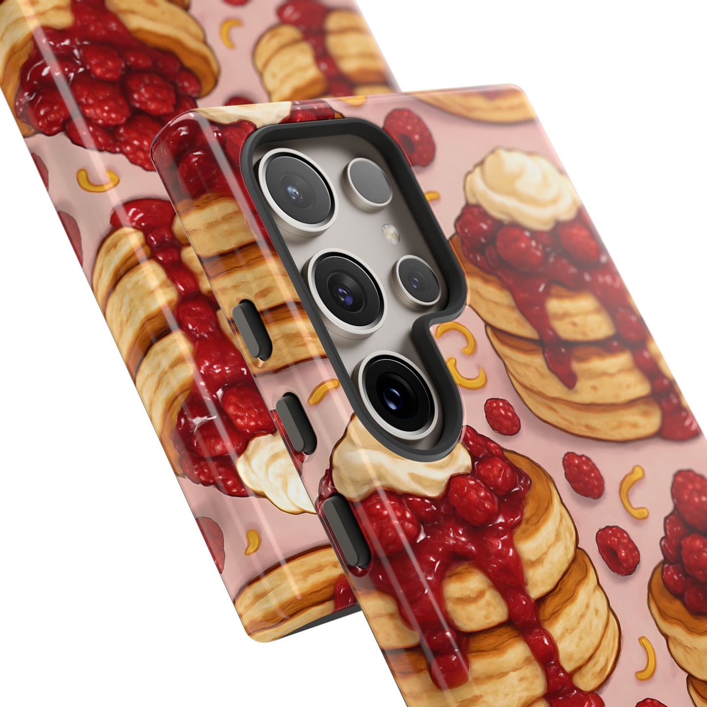 Raspberry Pancakes Phone Case – Dessert-Inspired Protective Case