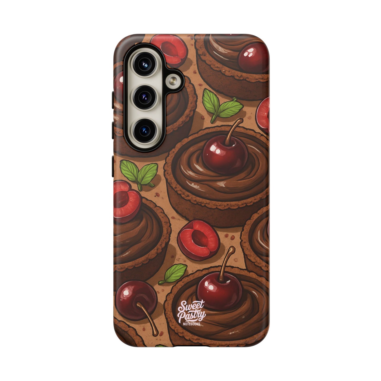 Cherry Chocolate Tart Phone Case – Dessert-Inspired Protective Case