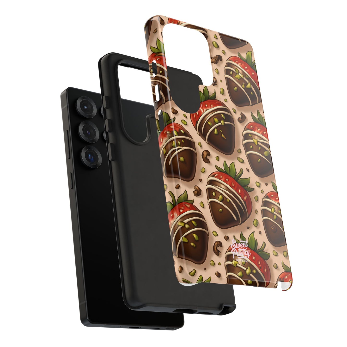 Chocolate Strawberries Phone Case – Dessert-Inspired Protective Case