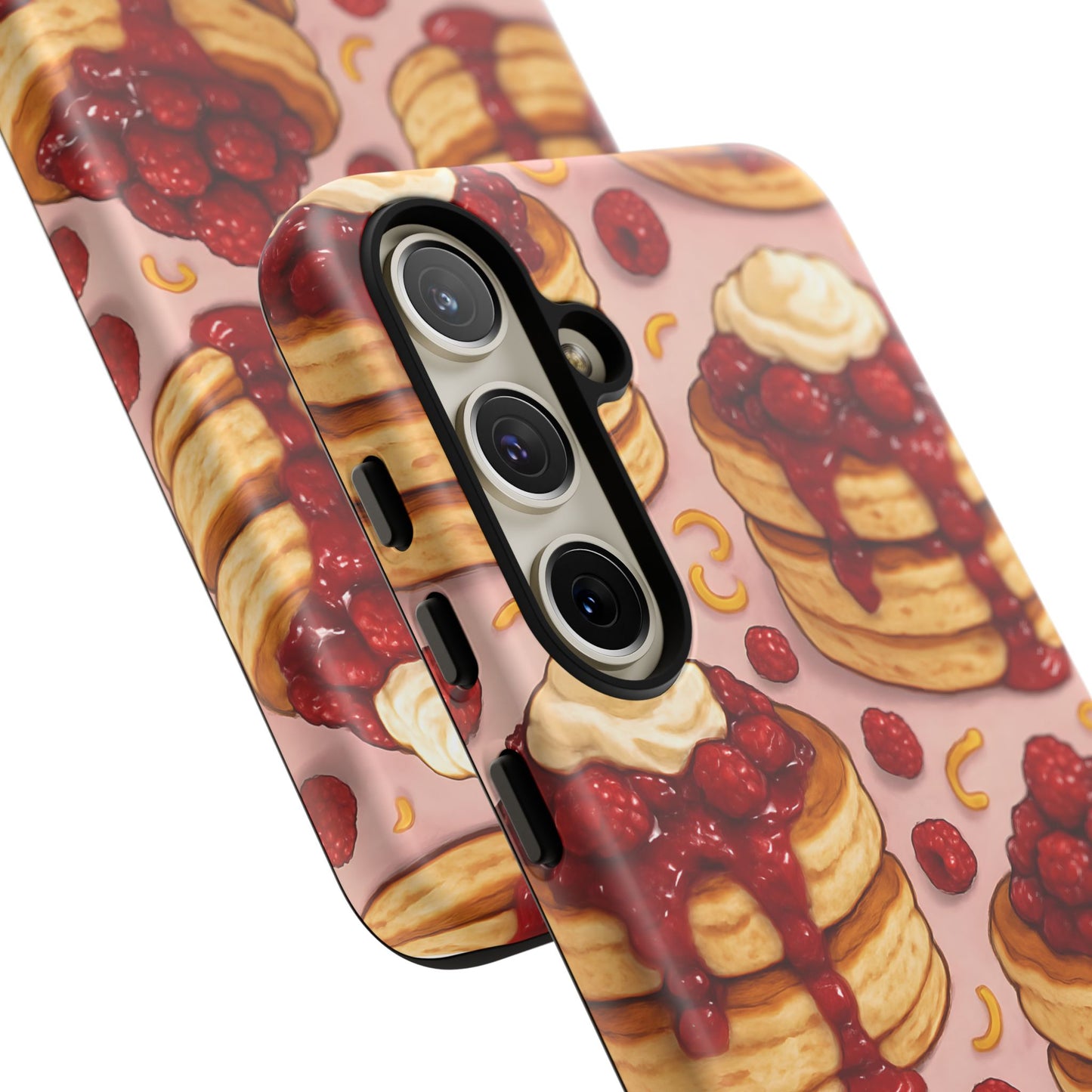 Raspberry Pancakes Phone Case – Dessert-Inspired Protective Case