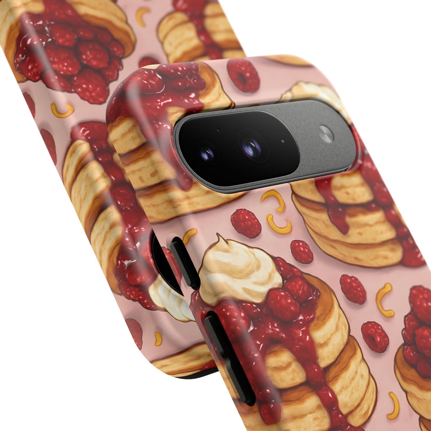 Raspberry Pancakes Phone Case – Dessert-Inspired Protective Case