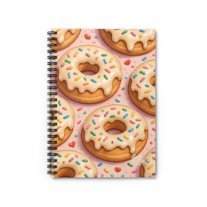Icing and Sprinkles Donuts Spiral Notebook — Dessert-Inspired Spiral Notebook for Bakers | Sweet Pastry Notebooks